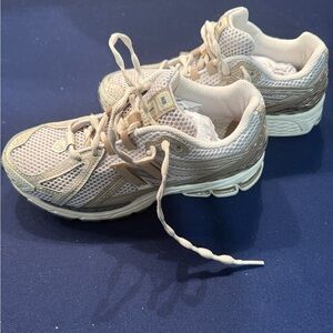 New Balance Light Tan Mesh Sneakers